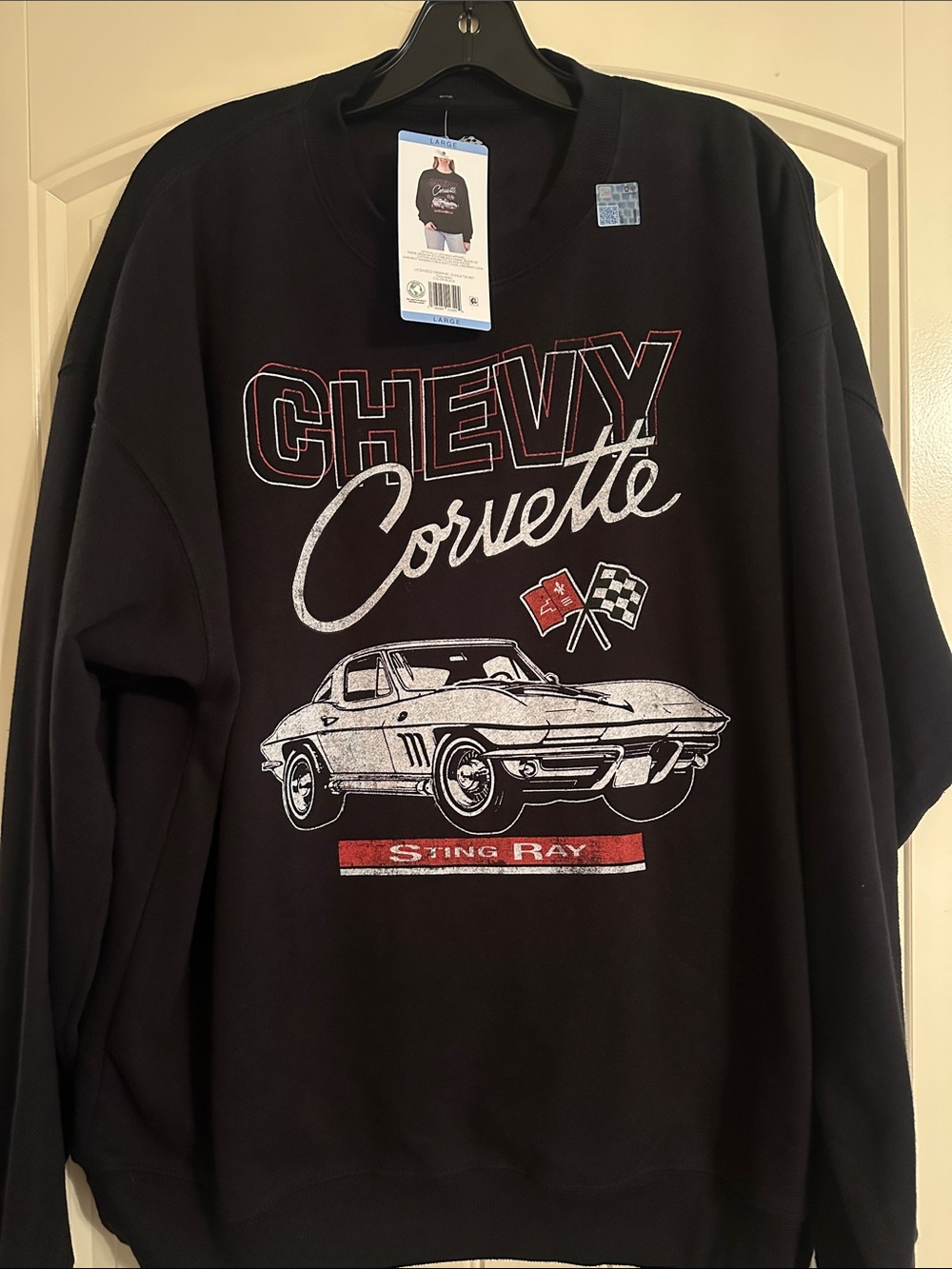 Chevy Corvette Sting Ray Graphic Sweatshirt - Black